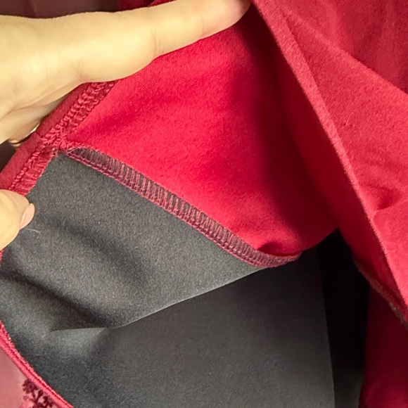 Elegant Red Women's Long sleeve Plunging Neckline Mini Dress Size X-Large - Picture 5 of 6